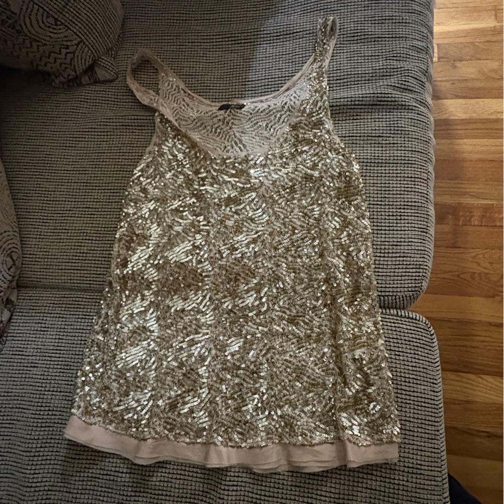 Wren Gold Sequin Camisole Top